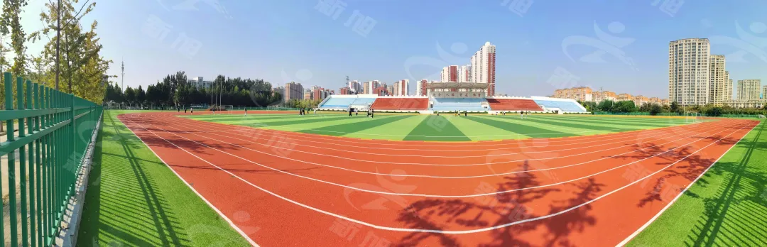 学校校园塑胶跑道完工