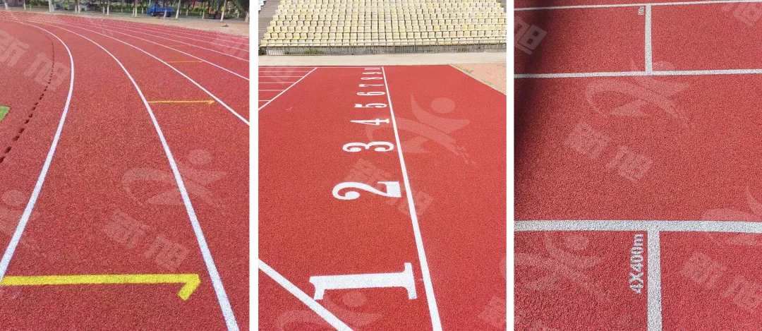 中学透气型塑胶跑道完工