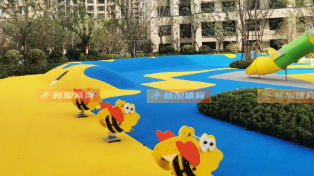 小区epdm塑胶运动场地完工