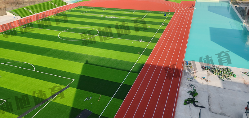 新旭体育学校塑胶跑道工程完工
