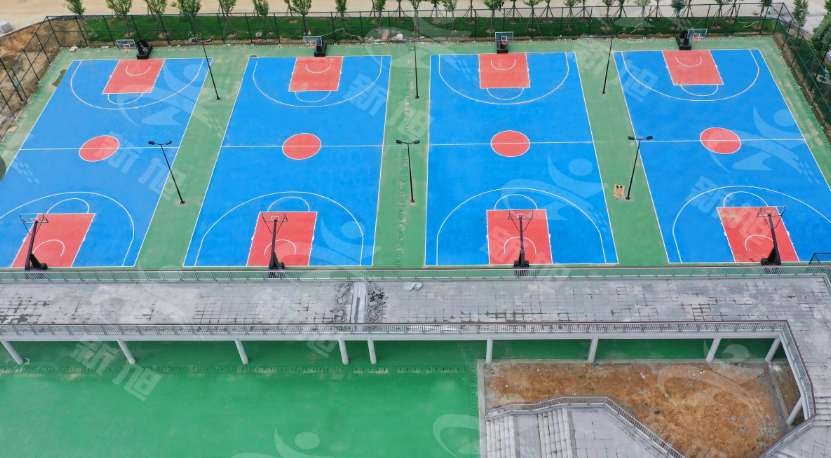 新旭体育室外硅pu篮球场