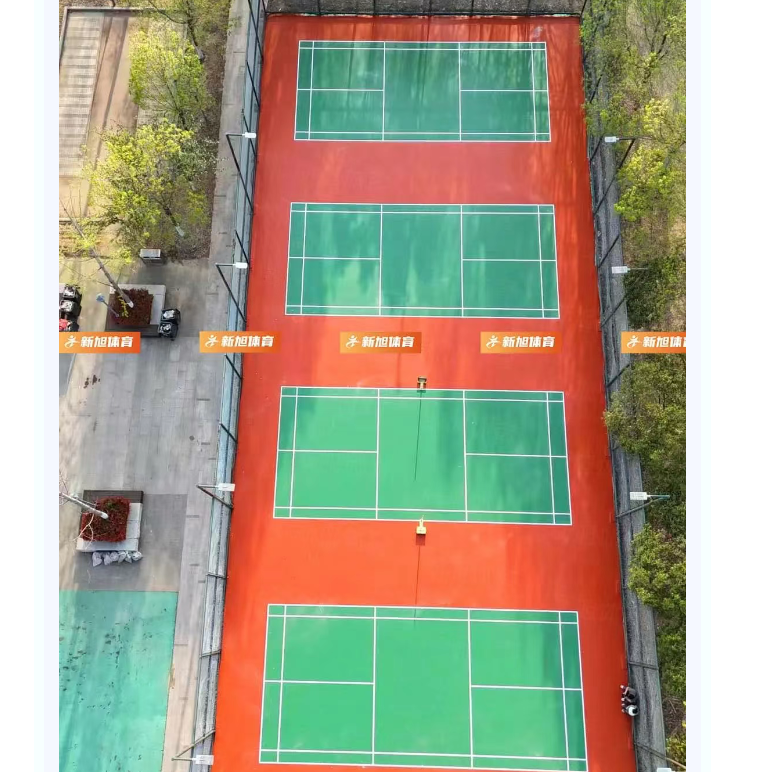 山东硅pu室外羽毛球场完工
