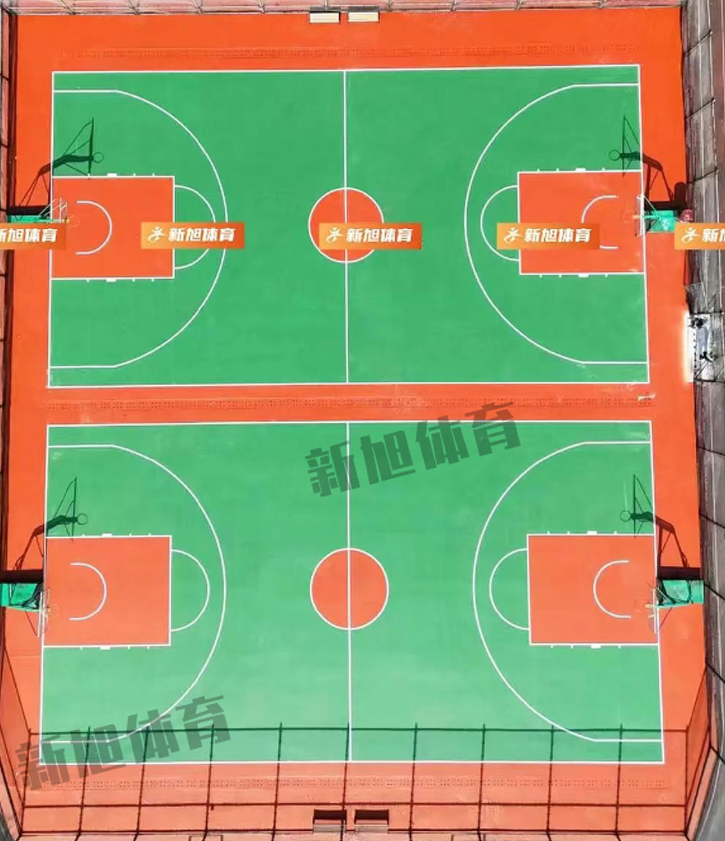 室外硅pu篮球场设计铺装