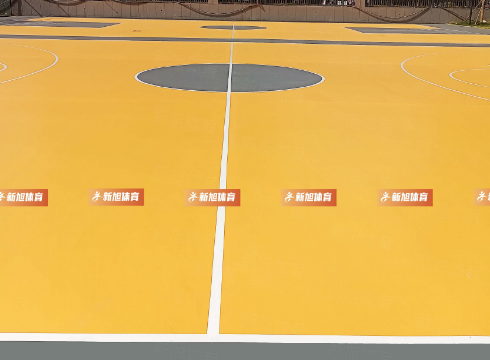 全民健身中心硅pu老篮球场建设完工