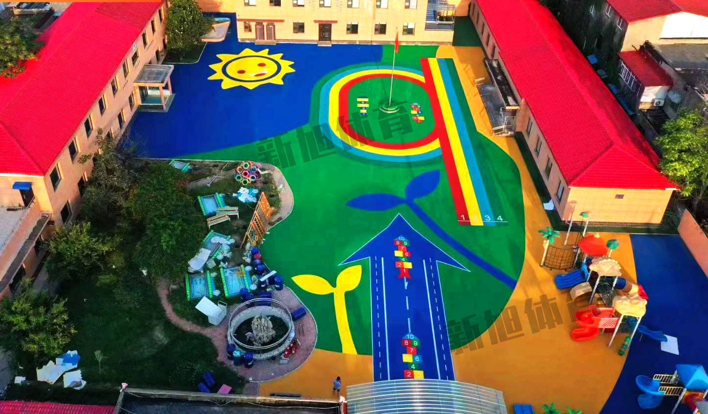 新旭体育河南本土开封幼儿园EPDM场地案例